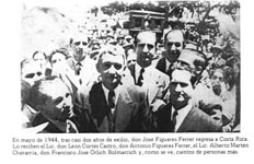 Don León Cortés y don Pepe Figueres, 1944